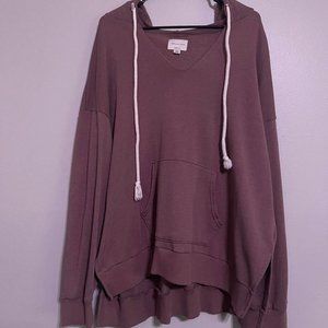 Oversized American Eagle Pullover Hoodie Sweatshirt with Pocket and Drawstring L
